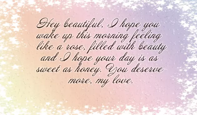 Beautiful Morning Message To Her Beautiful Morning Message To Her