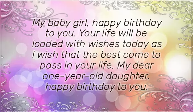 Happy 1St Birthday To My Daughter Quotes