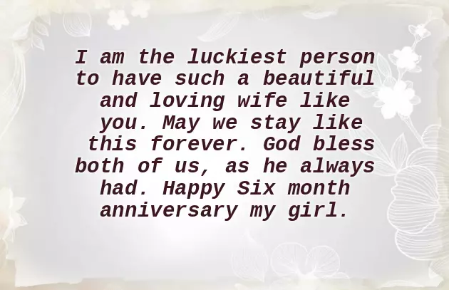 6 Months Wedding Anniversary Wishes