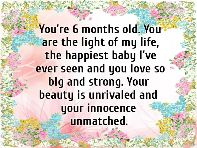 6 Month Wishes For Baby