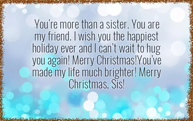 Merry Christmas Sister Quotes