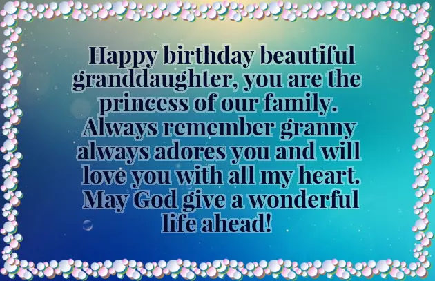 New Granddaughter Wishes