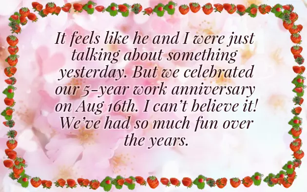 5Th Work Anniversary 5Th Work Anniversary