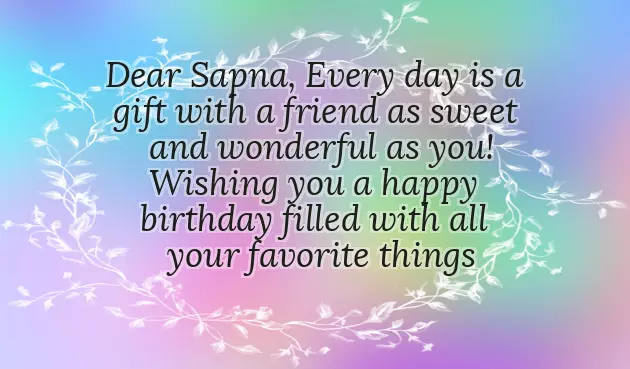 Happy Birthday Sapna Happy Birthday Sapna