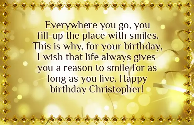 Happy Birthday To Christopher