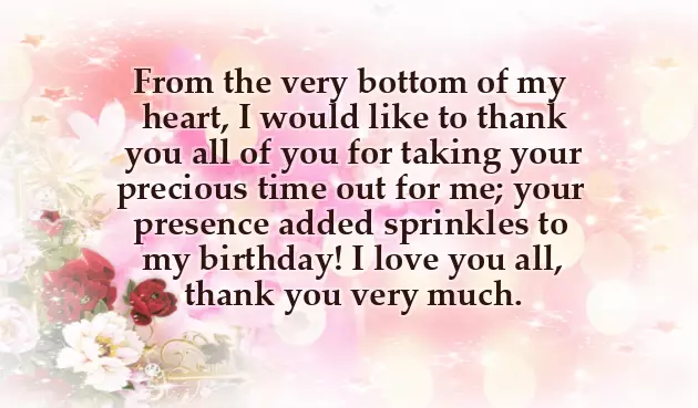 Many Thanks For Birthday Wishes