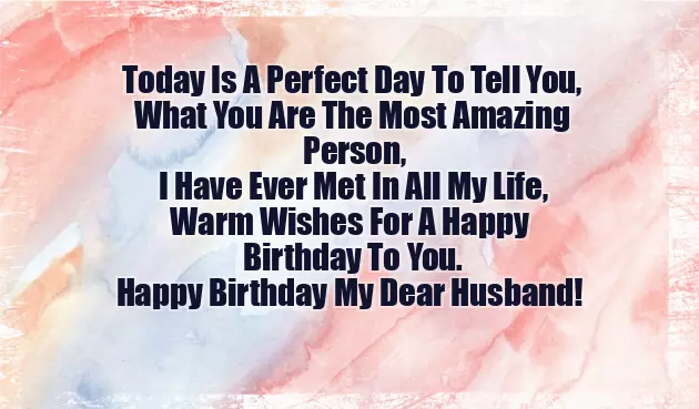 Husband Birthday Status English