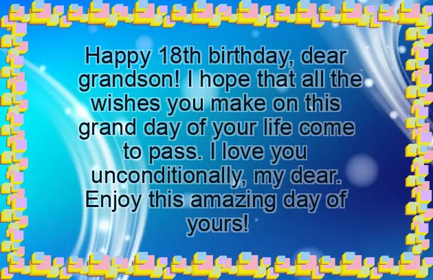 Greetings To Grandson