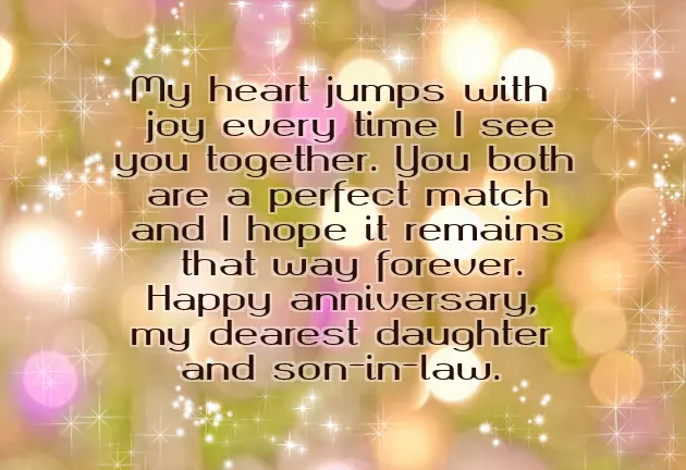 Happy Wedding Anniversary To Daughter And Son In Law