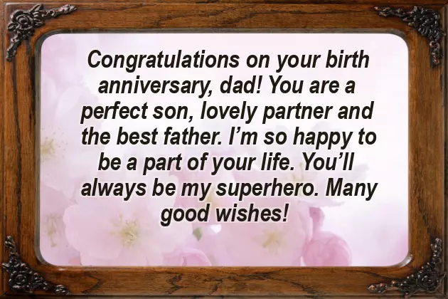 Happy Birthday Dad Simple Wishes