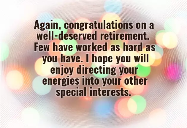 Best Wishes In Retirement