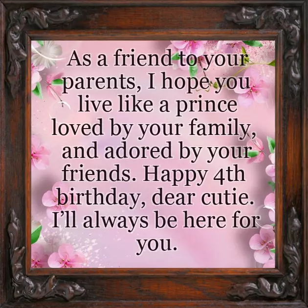 4Th Birthday Wishes For Boy