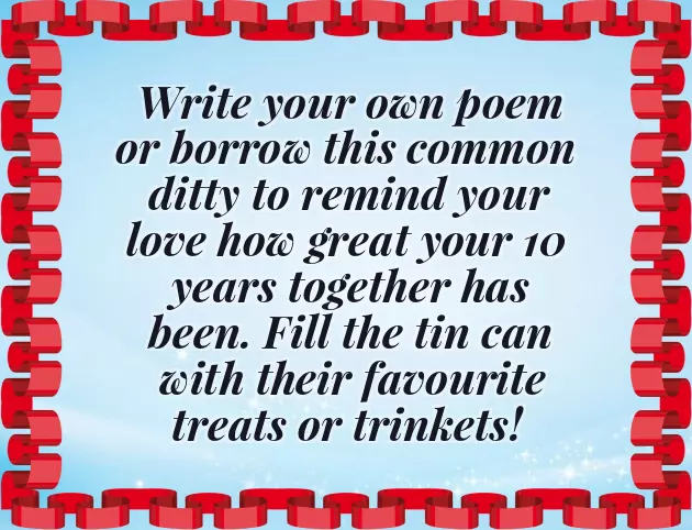 Tin Anniversary Tin Anniversary