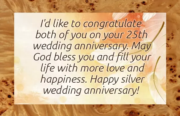 25Th Wedding Anniversary Words