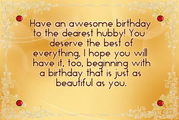 Happy Birthday To Lovely Husband