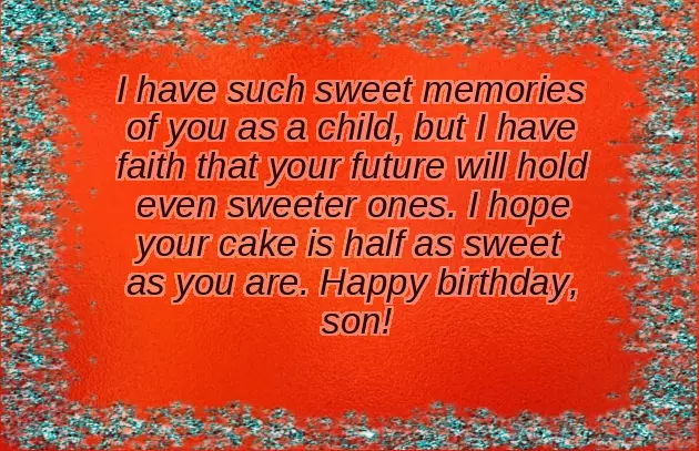 Wishing Birthday To My Son