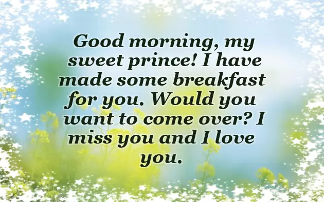 Sweet Morning Message For Him