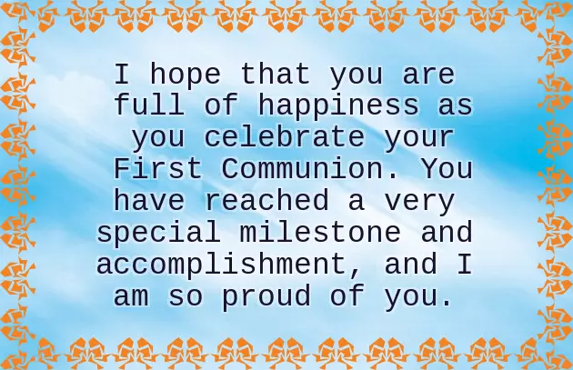First Communion Wishes