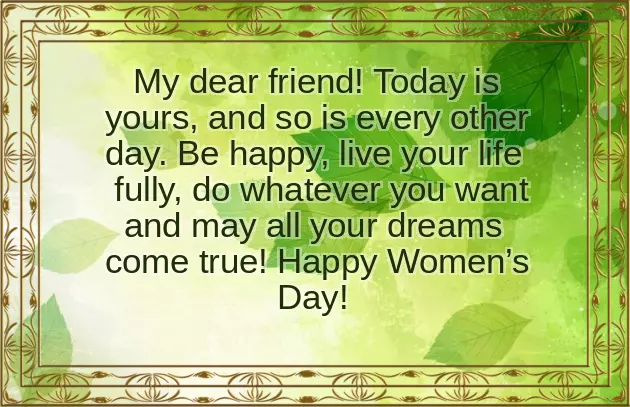 Congratulations International Women