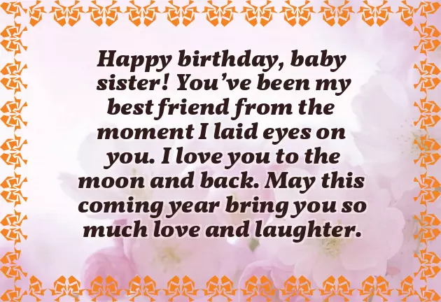Birthday Wishes For Baby Girl Sister
