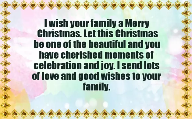 Merry Christmas To All My Family Merry Christmas To All My Family