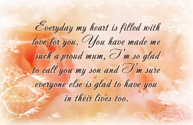 Birthday Msg For Son From Mom Birthday Msg For Son From Mom