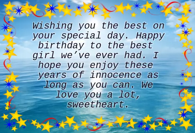 Birthday Wish For Cute Little Girl