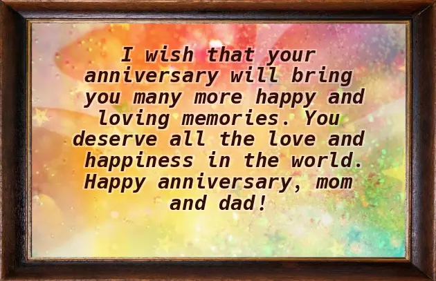 Happy Anniversary Wishes To Parents From Daughter