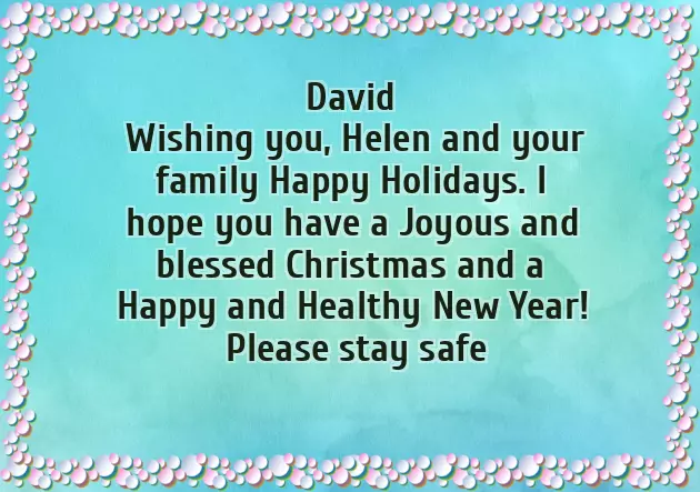 Wishing Happy Christmas And New Year