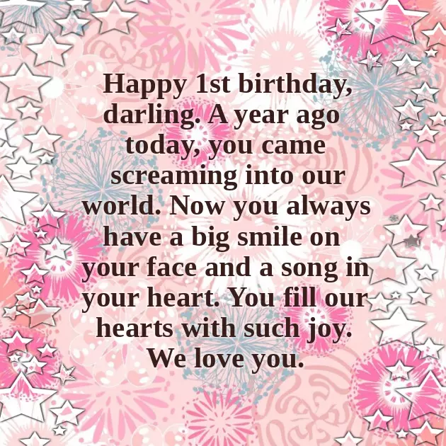 First Birthday Wishes