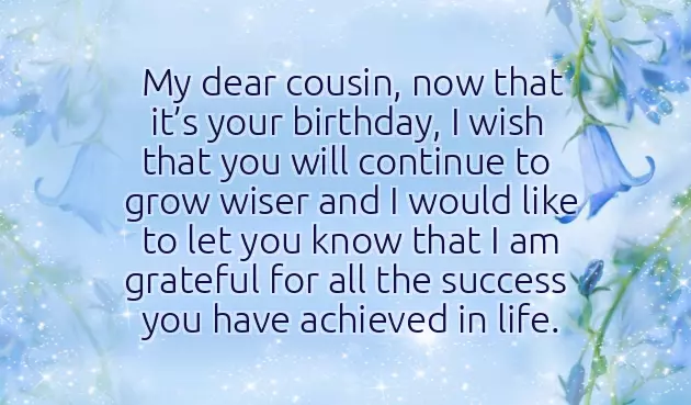 Birthday For Cousin Brother