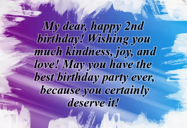 Birthday Wishes For 2 Years Old Boy