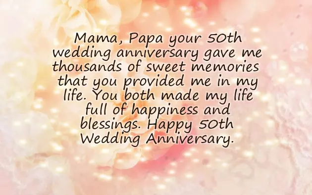 Golden Wedding Anniversary Quotes