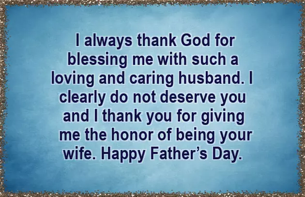 Happy Fathers Day Messages From Wife To Husband
