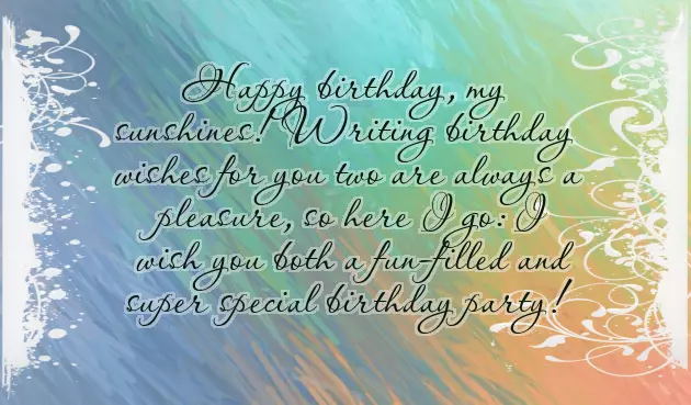 Twin Birthday Wishes Twin Birthday Wishes