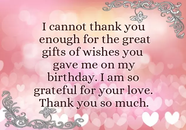 Thanks Note For Birthday Wishes Thanks Note For Birthday Wishes