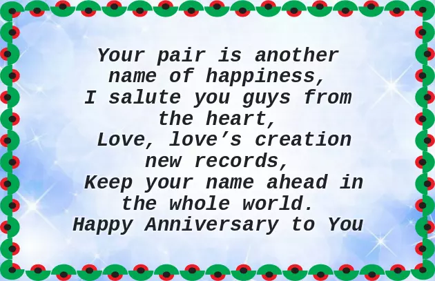 Happy Anniversary Aunty And Uncle Wishes