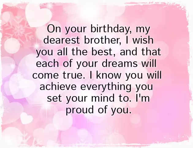 Birthday Thoughts For Big Brother