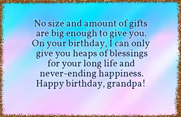 Birthday Thoughts For Grandfather