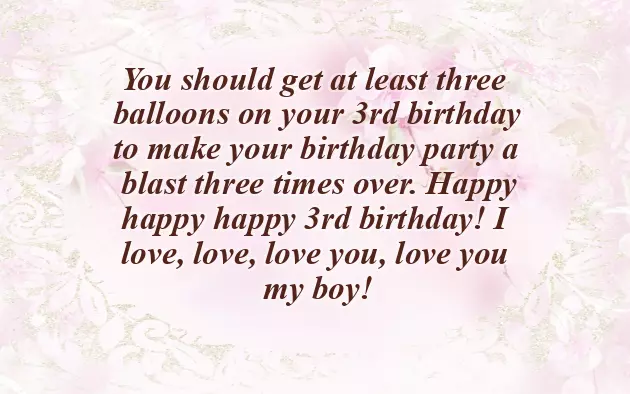 Birthday Wishes For 3Yr Old Boy Birthday Wishes For 3Yr Old Boy