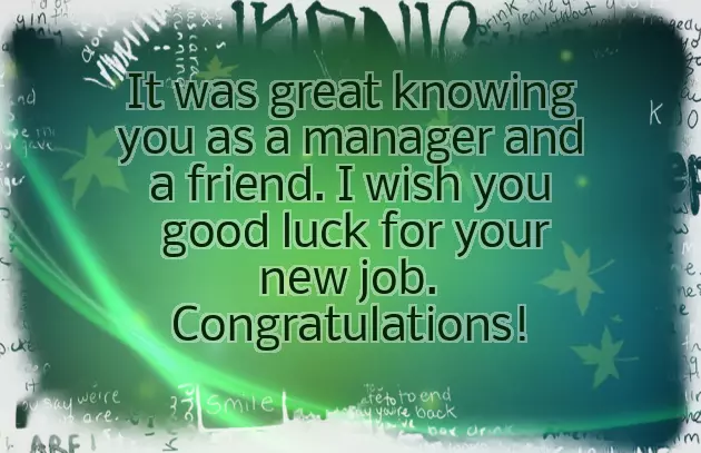 Well Wishes For New Job
