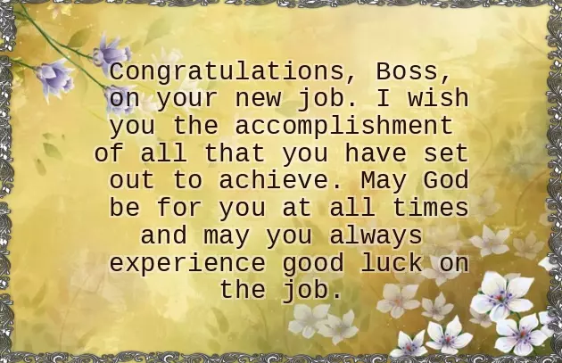 Best Wishes On New Assignment