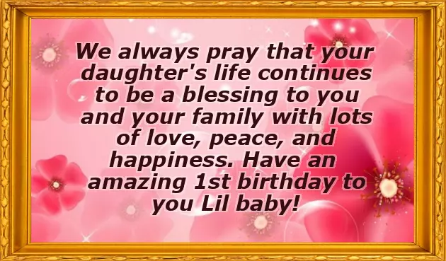 First Birthday Wish For Baby Girl First Birthday Wish For Baby Girl