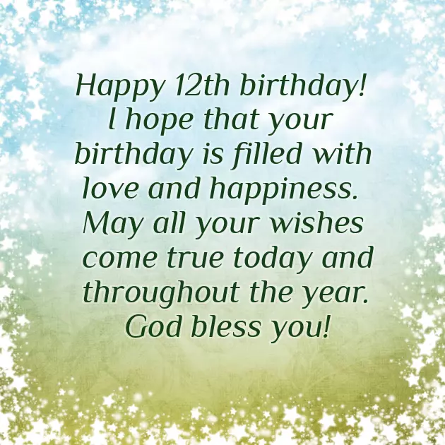 Birthday Wishes For 12 Year Daughter