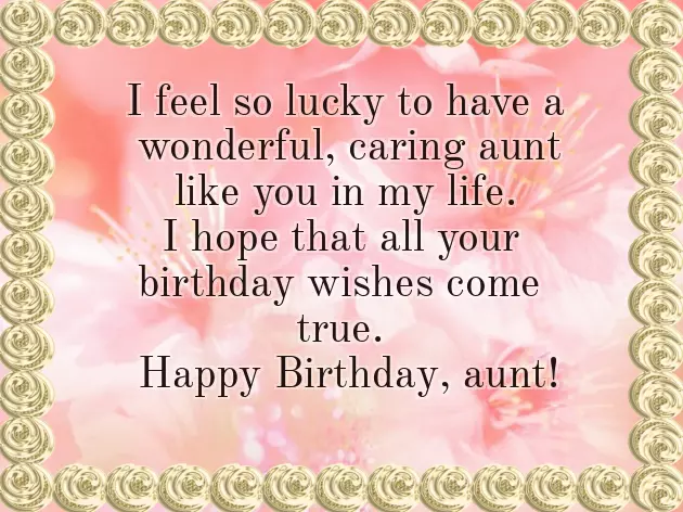 Birthday Wishes Messages For Aunty