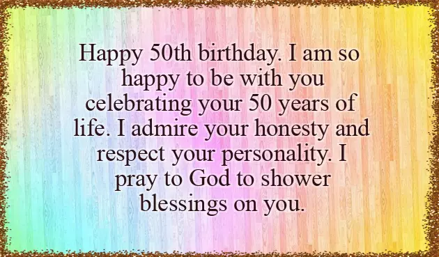 Congratulations On 50Th Birthday