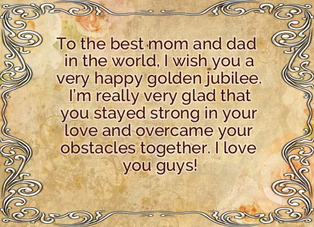 Happy Golden Anniversary Mom And Dad