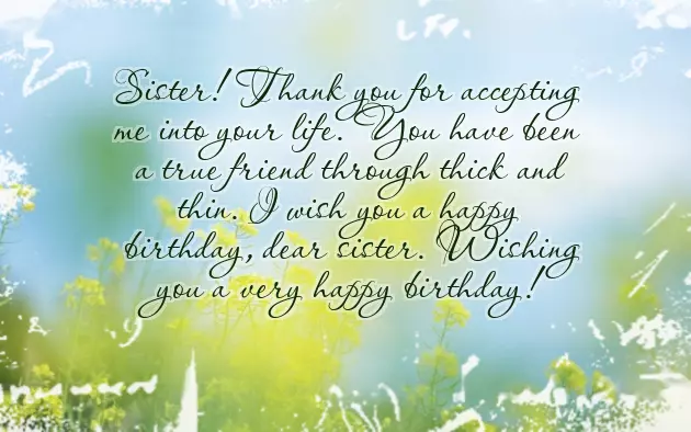 Happy Birthday Sister Not By Blood