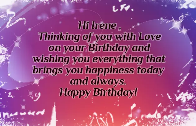 Happy Birthday Irene