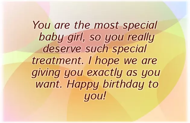 Birthday Wishes For 1St Birthday Baby Girl